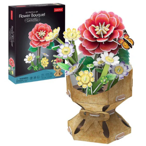 Cubic Fun 3D Puzzle Flower Bouquet Camellia