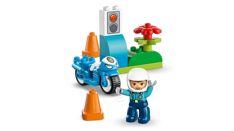 Lego Duplo Blue Police Motorcycle 10471 - Image 2