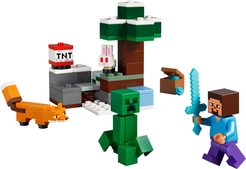 Lego Minecraft Steve's Taiga Adventure 21583 - Image 2
