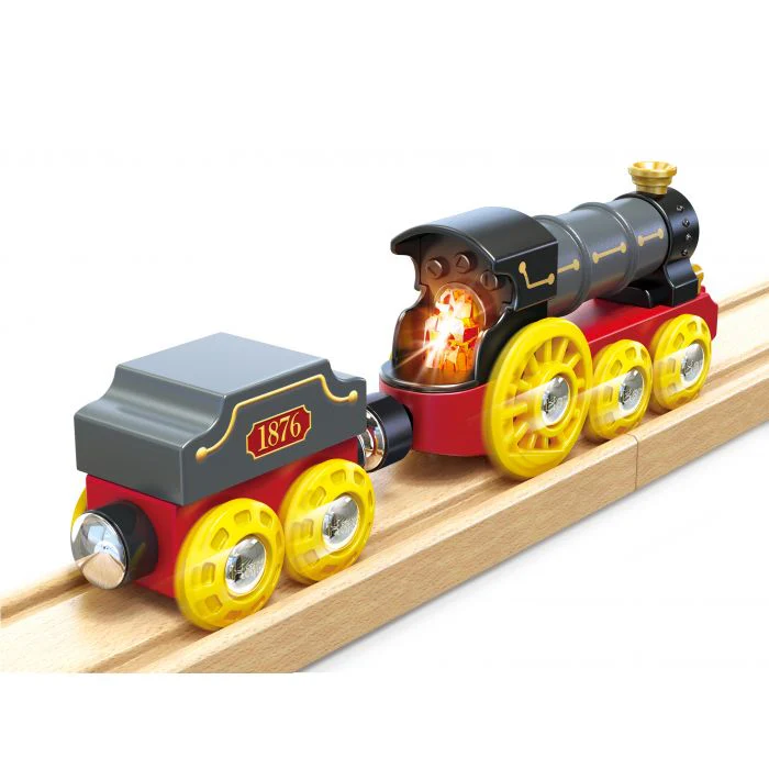 Hape Retro Steam Train with Lights & Sounds - Image 3